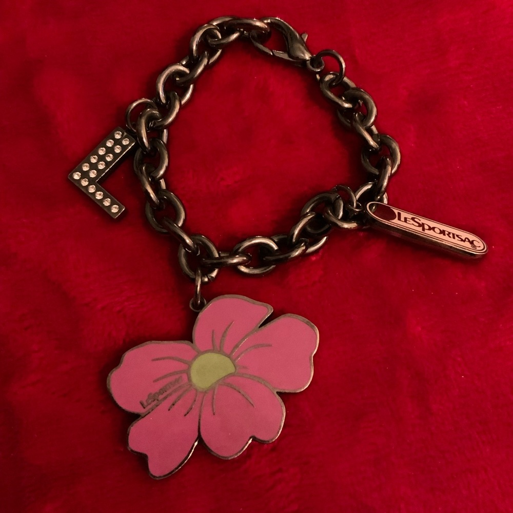 This is a nice LeSportsac Flower charm bracelet